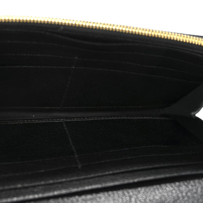 Balenciaga Chevre Gold Metallic Edge Hardware Money Wallet Black 5 of 6