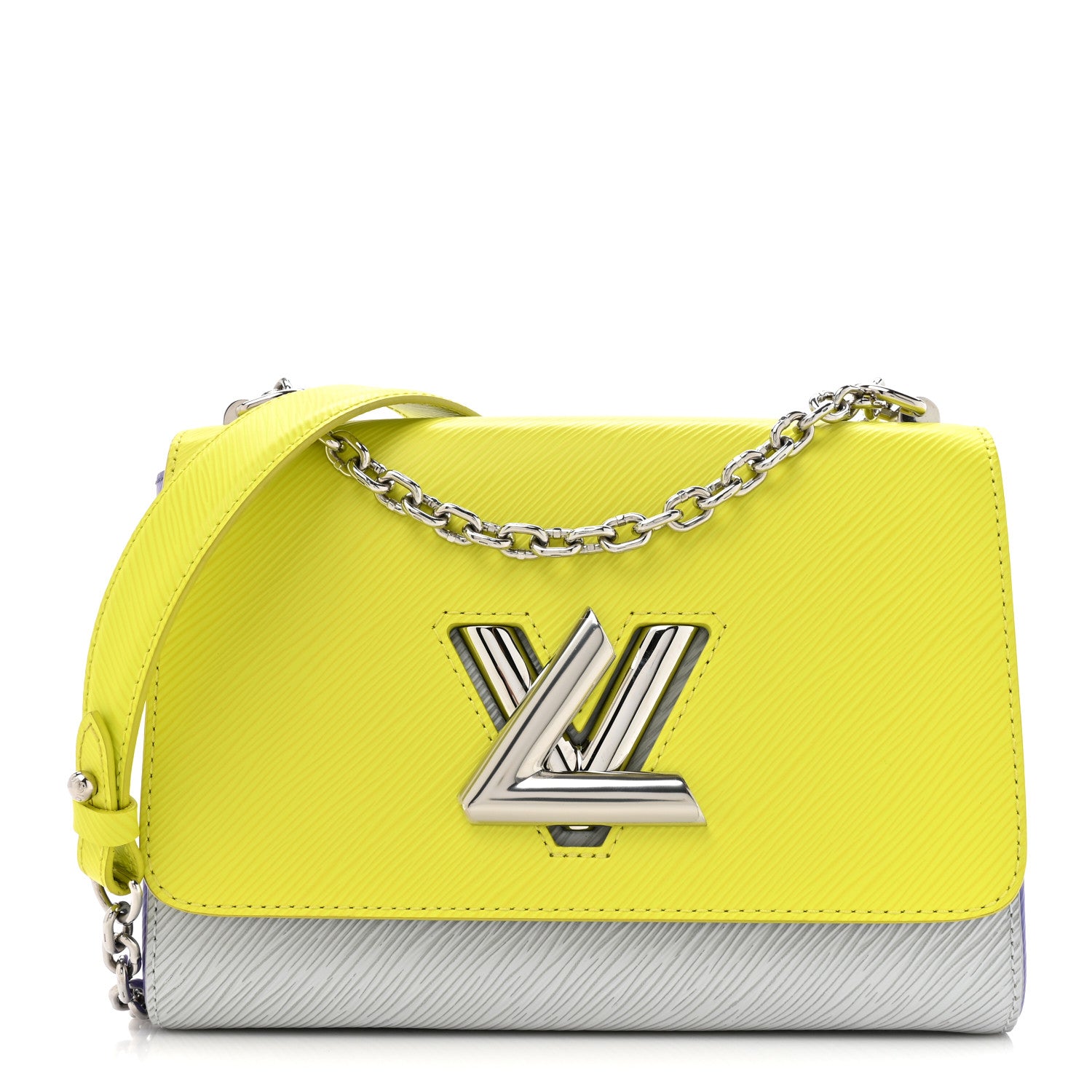 Louis Vuitton Epi Twist Shoulder Bag MM Purple Yellow Grey 1 of 11