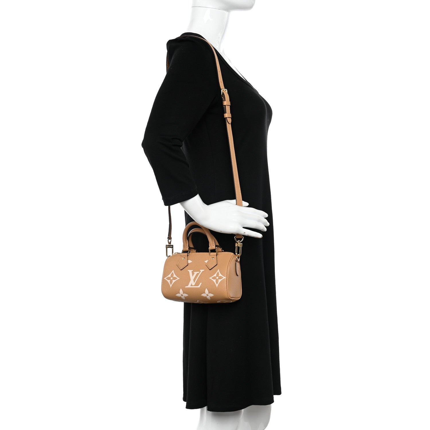 Louis Vuitton Empreinte Monogram Giant Nano Speedy Arizona Creme 2 of 10