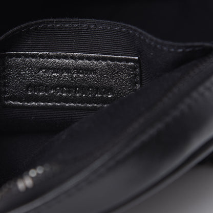 Saint Laurent Calfskin Matelasse Chevron Round Vinyle Camera Bag Black 7 of 10