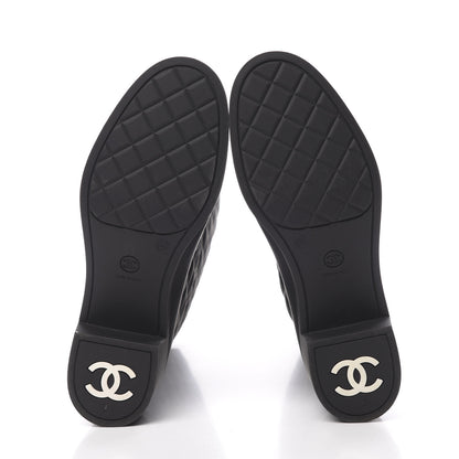 Chanel Rubber Quilted Rain Boots 41 Black 6 of 8