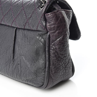 Chanel Distressed Lambskin Lady Braid Flap Dark Purple 14 of 15