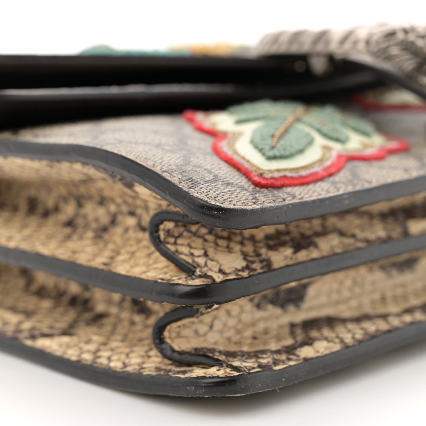 GG Supreme Monogram Snakeskin Embroidered Small Dionysus Shoulder Bag