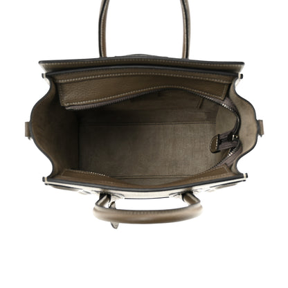 Celine Drummed Calfskin Nano Luggage Souris 5 of 11
