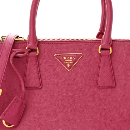 Prada Saffiano Small Galleria Double Zip Tote Fuxia 7 of 12