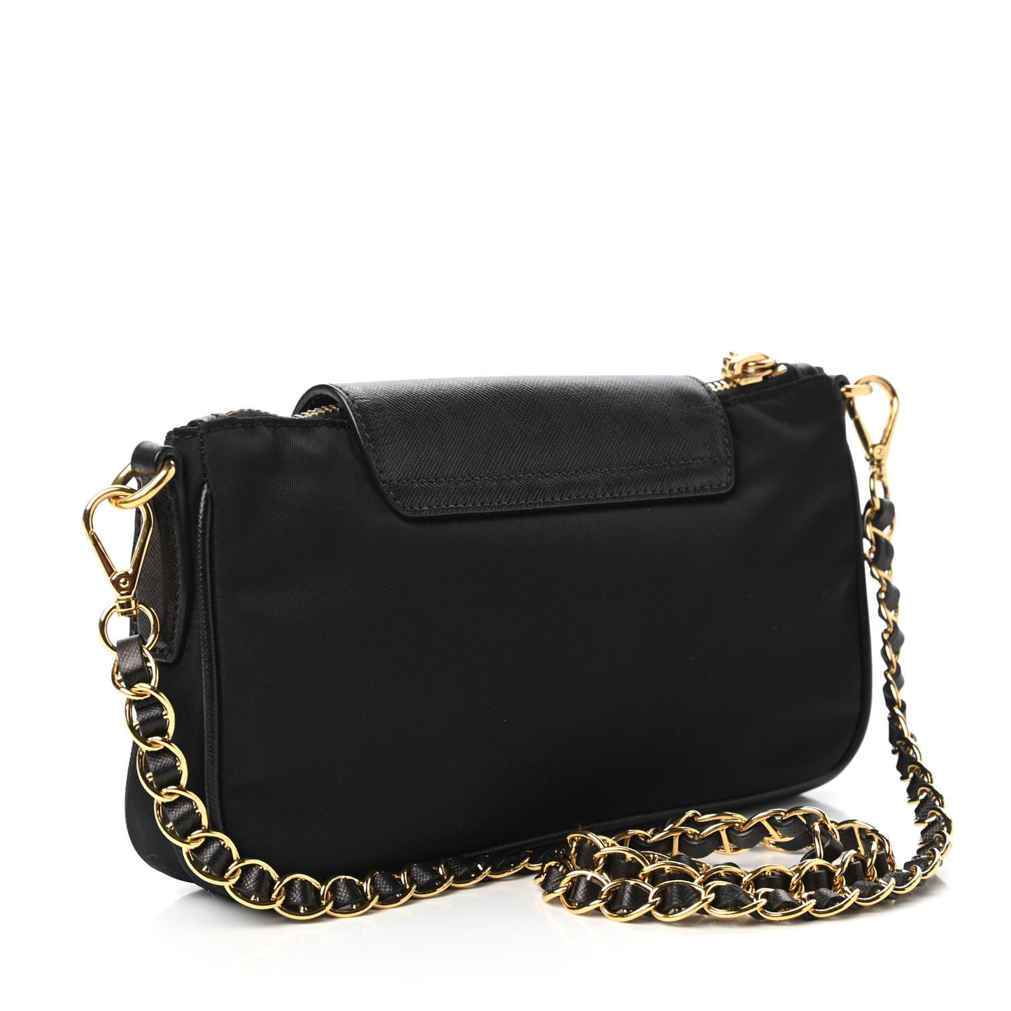 Tessuto Nylon Saffiano Crossbody Bag Black