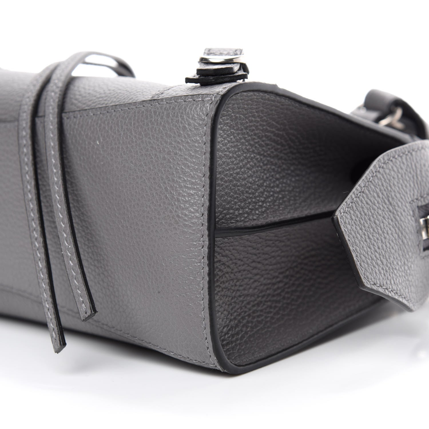 Balenciaga Grained Calfskin Neo Classic Silver Hardware Mini City Dark Grey 7 of 10