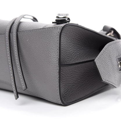 Balenciaga Grained Calfskin Neo Classic Silver Hardware Mini City Dark Grey 7 of 10