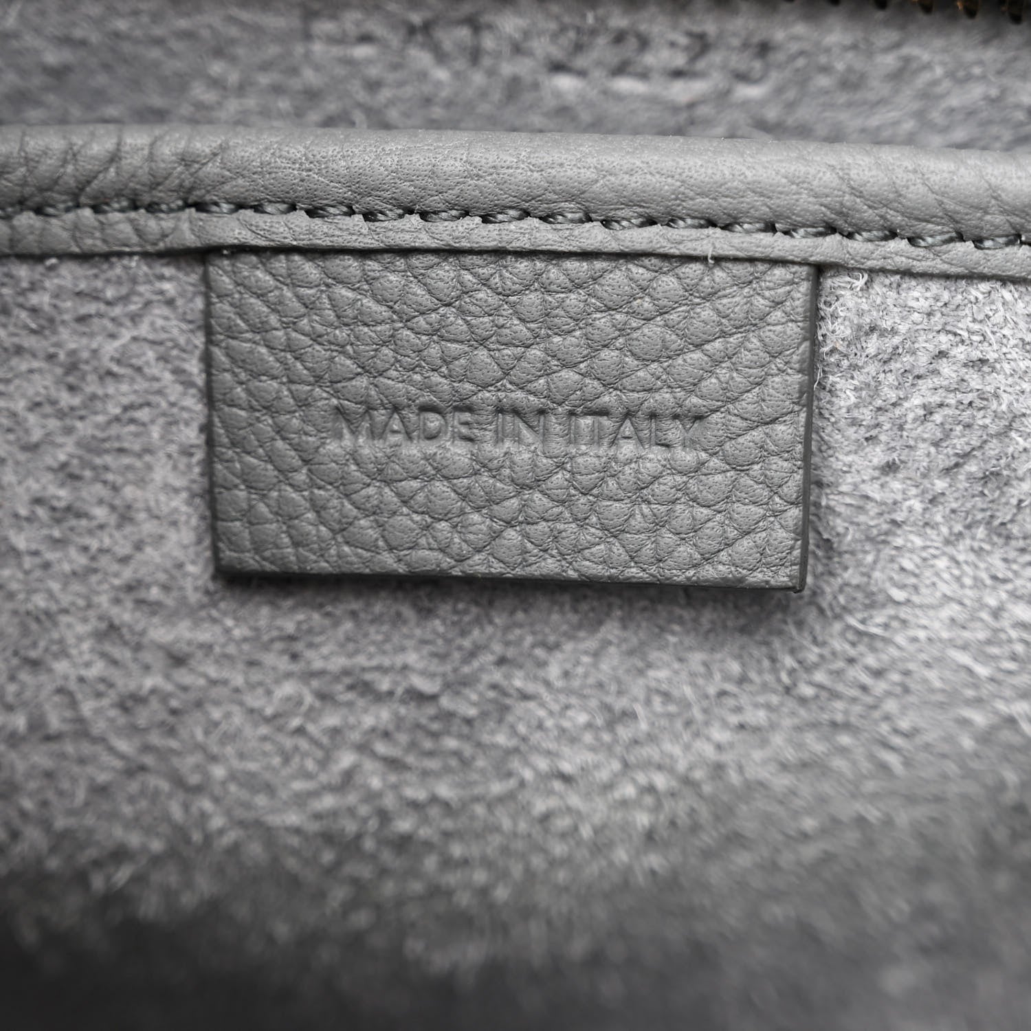Celine Drummed Calfskin Nano Luggage Kohl 6 of 12