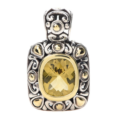 John Hardy Sterling Silver 18K Yellow Gold Citrine Enhancer Pendant 1 of 3
