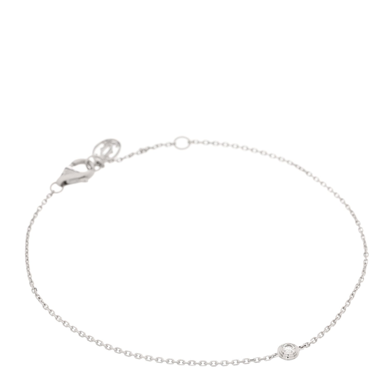 Cartier 18K White Gold Diamond XS D'Amour Bracelet 1 of 4