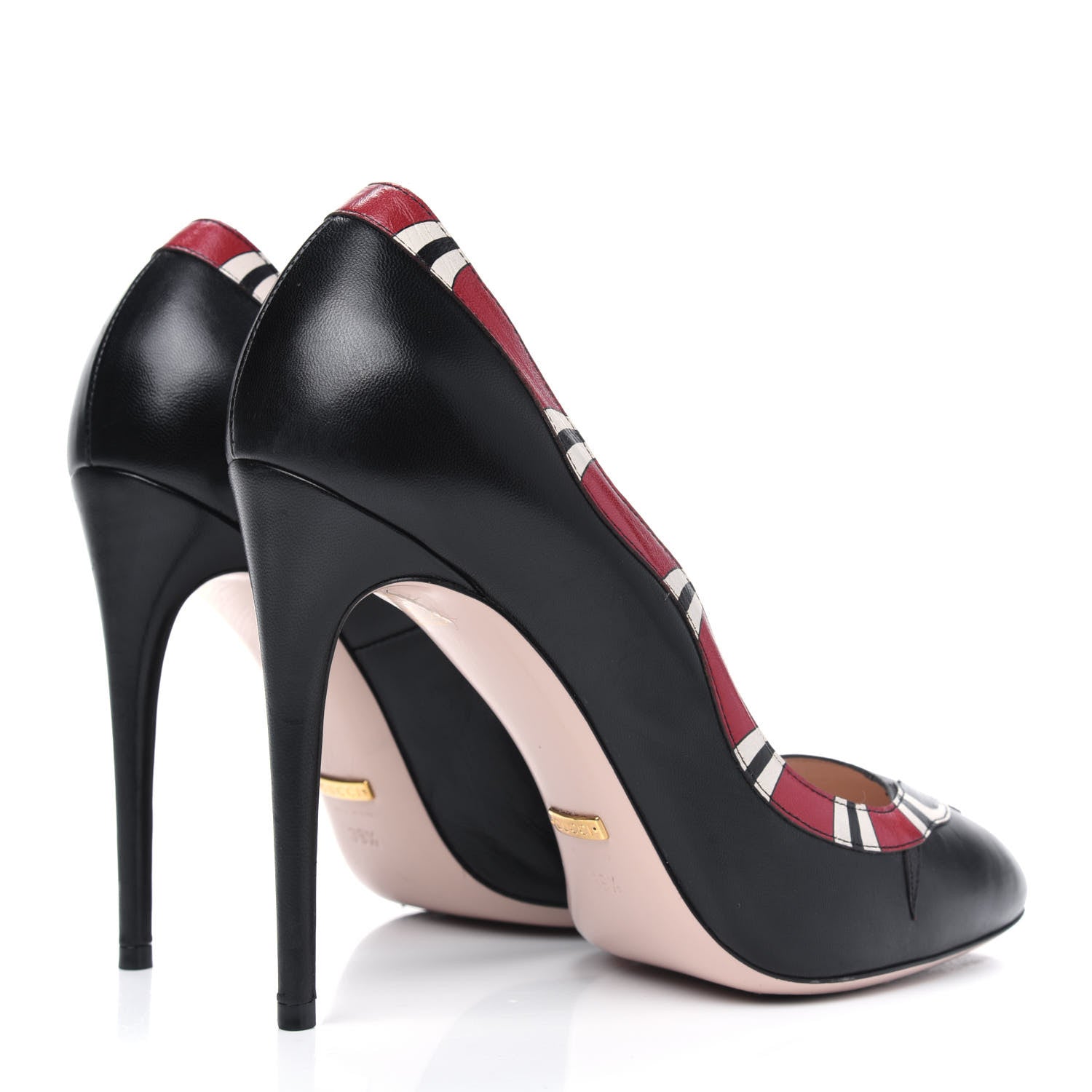 Gucci Malaga Kid Kingsnake Pumps 39.5 Black 4 of 16
