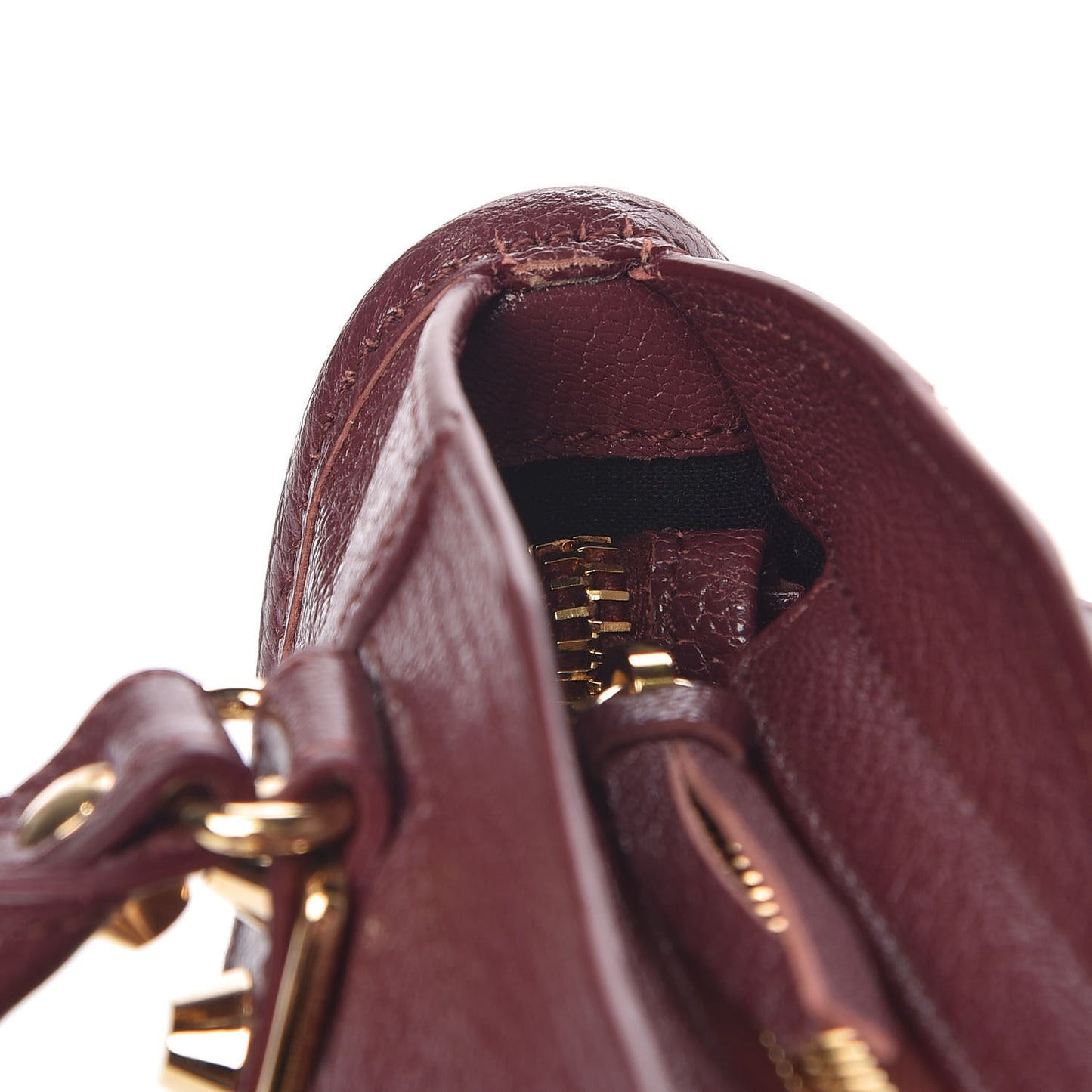 Chevre Gold Metallic Edge Hardware Mini City Cassis