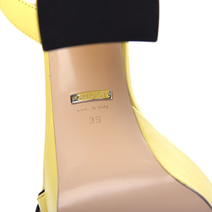 Gucci Calfskin GG Marmont Ankle Wrap 30/115mm Platform Sandals 36.5 Banana 9 of 10
