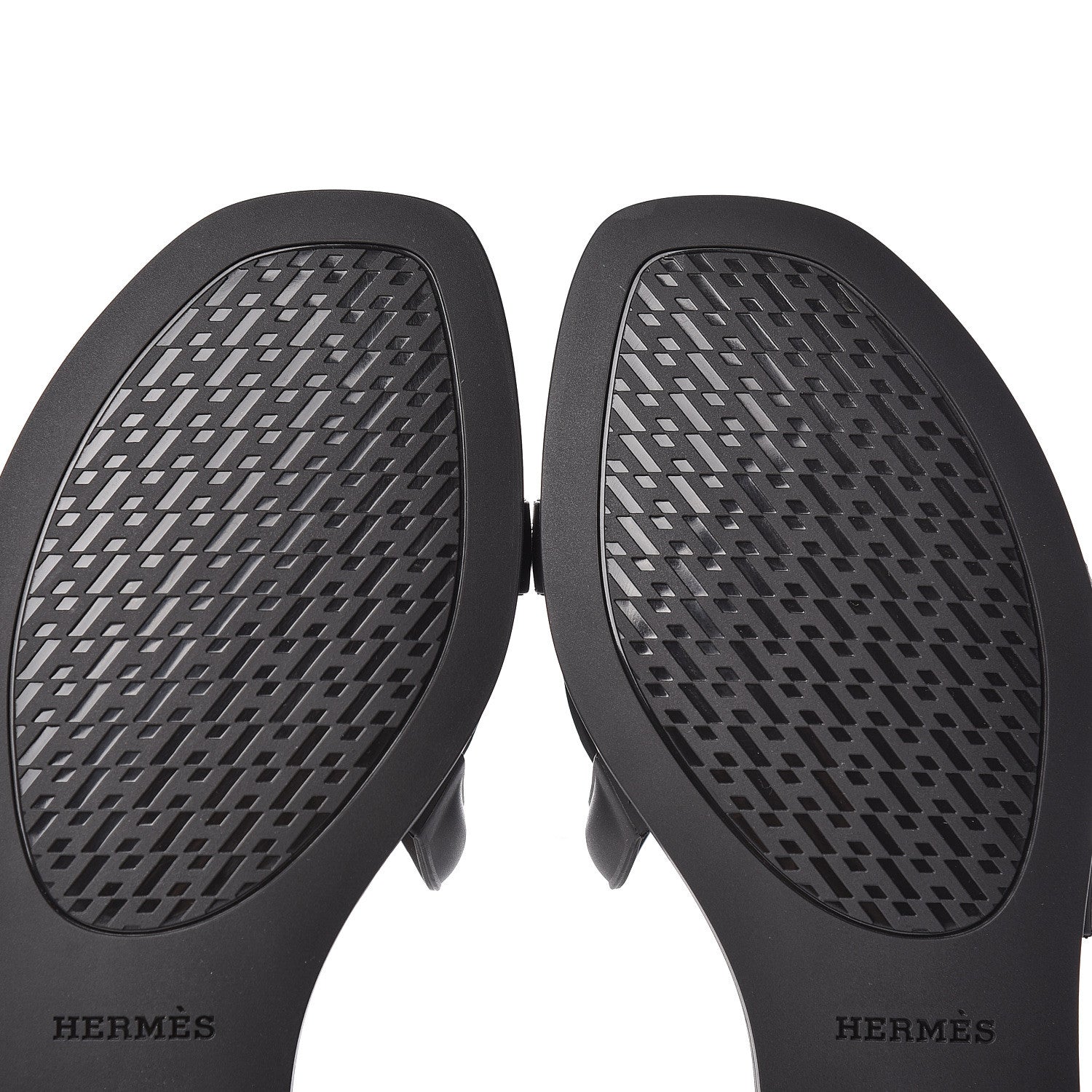 Hermes Rubber Aloha Sandals 38 Black 7 of 9