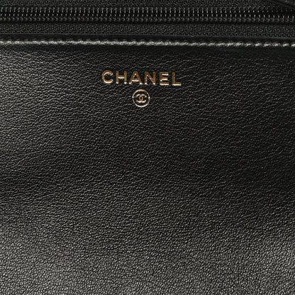 Chanel Lambskin Quilted Chanel 19 Wallet On Chain WOC Black 6 of 15