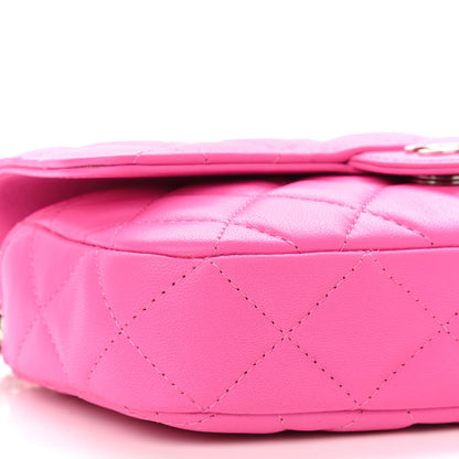 Chanel Lambskin Quilted Flap Phone Holder With Chain Neon Pink 11 of 14