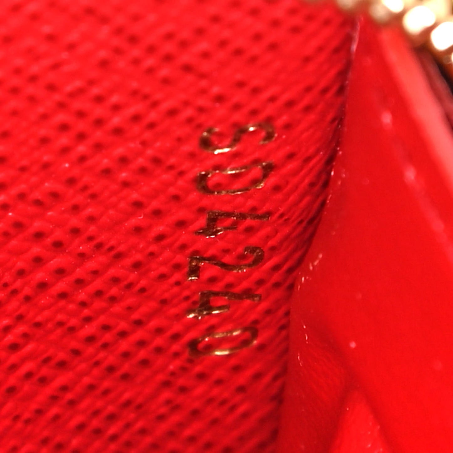 Damier Ebene Clemence Wallet Cherry