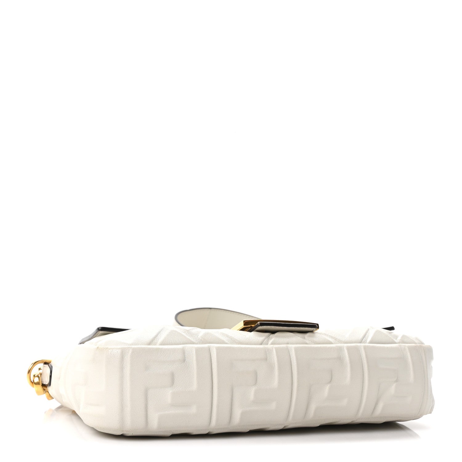 Fendi Nappa FF 1974 Embossed Baguette White 4 of 10
