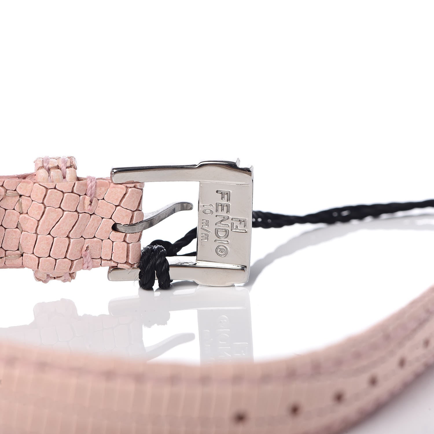 Fendi Stainless Steel Calfskin Diamond Pink Mother of Pearl 23mm Moda Quartz Watch 9 of 10