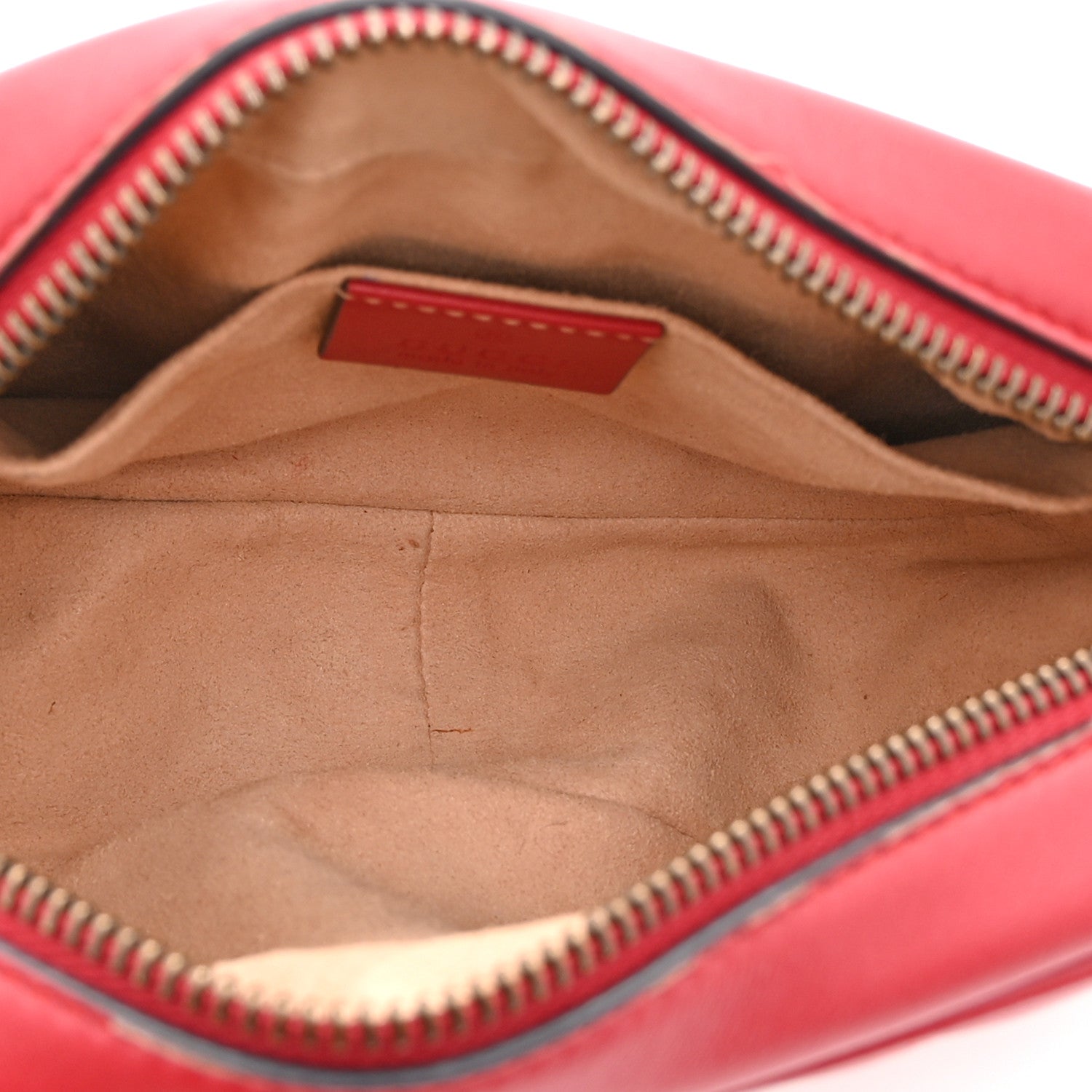 Gucci Calfskin Matelasse Mini GG Marmont Chain Shoulder Bag Hibiscus Red 4 of 10