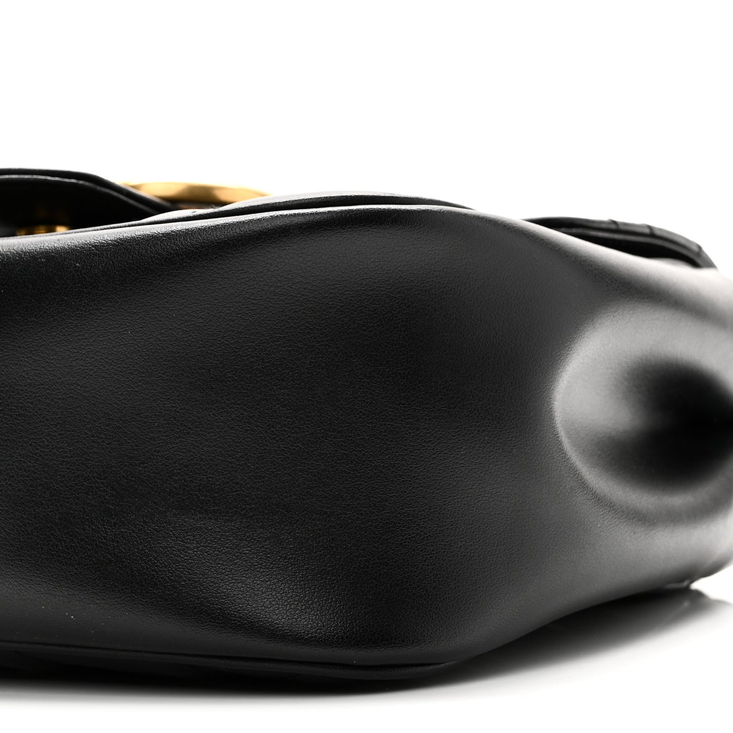 Calfskin Matelasse Mini GG Marmont Square Shoulder Bag Black