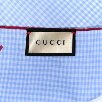 Gucci Cotton Popeline Heart Pocket Square Blue 4 of 4