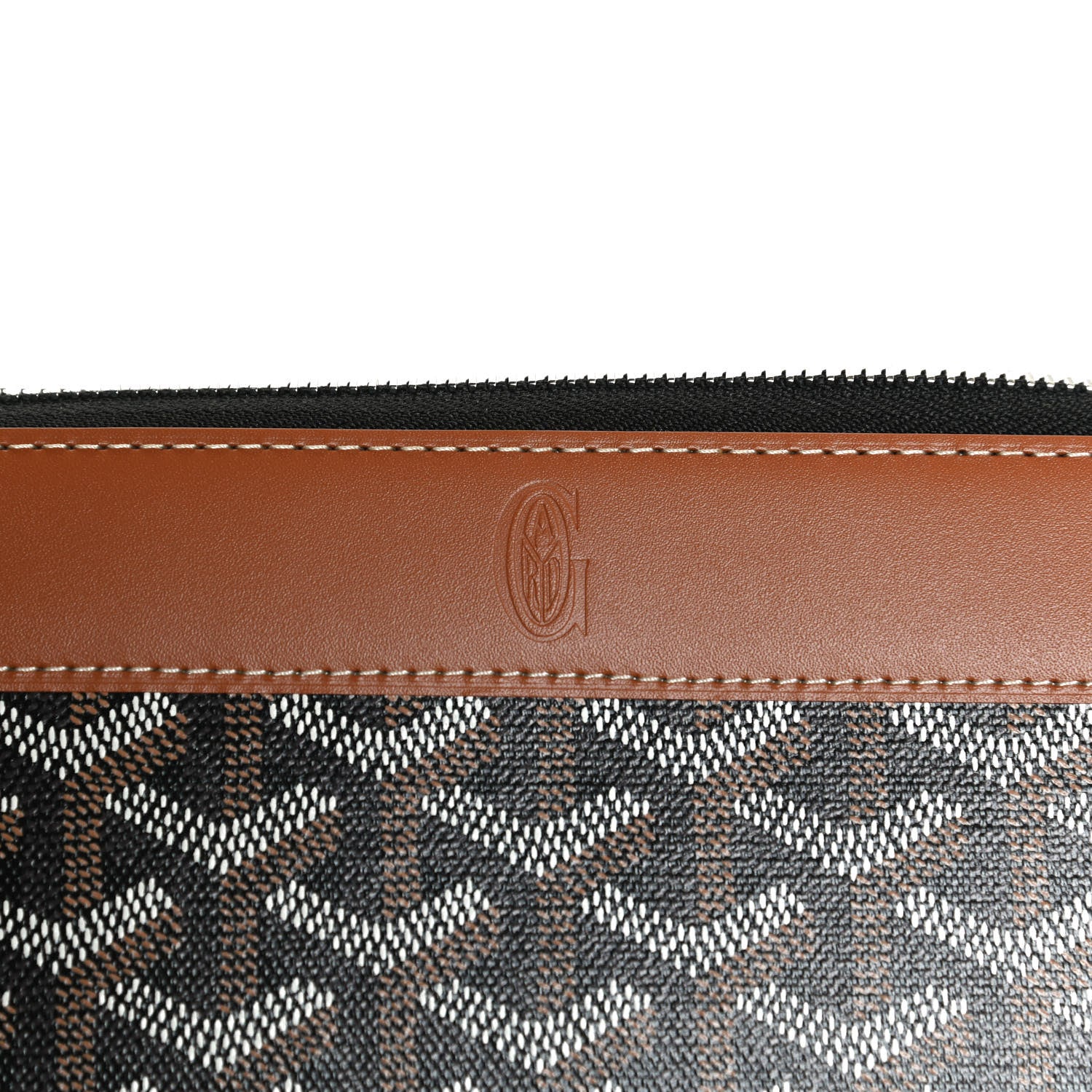 Goyard Goyardine Matignon Zip Around GM Wallet Black Gold 7 of 11
