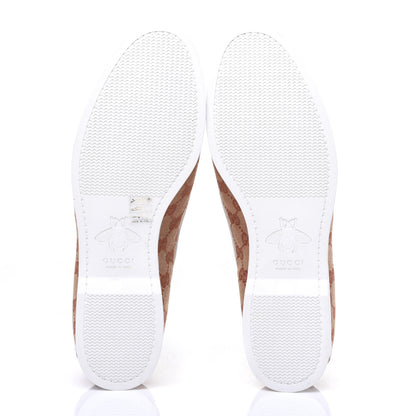 Gucci Monogram Mens Boat Shoes 10 Beige Ruggine White 5 of 8
