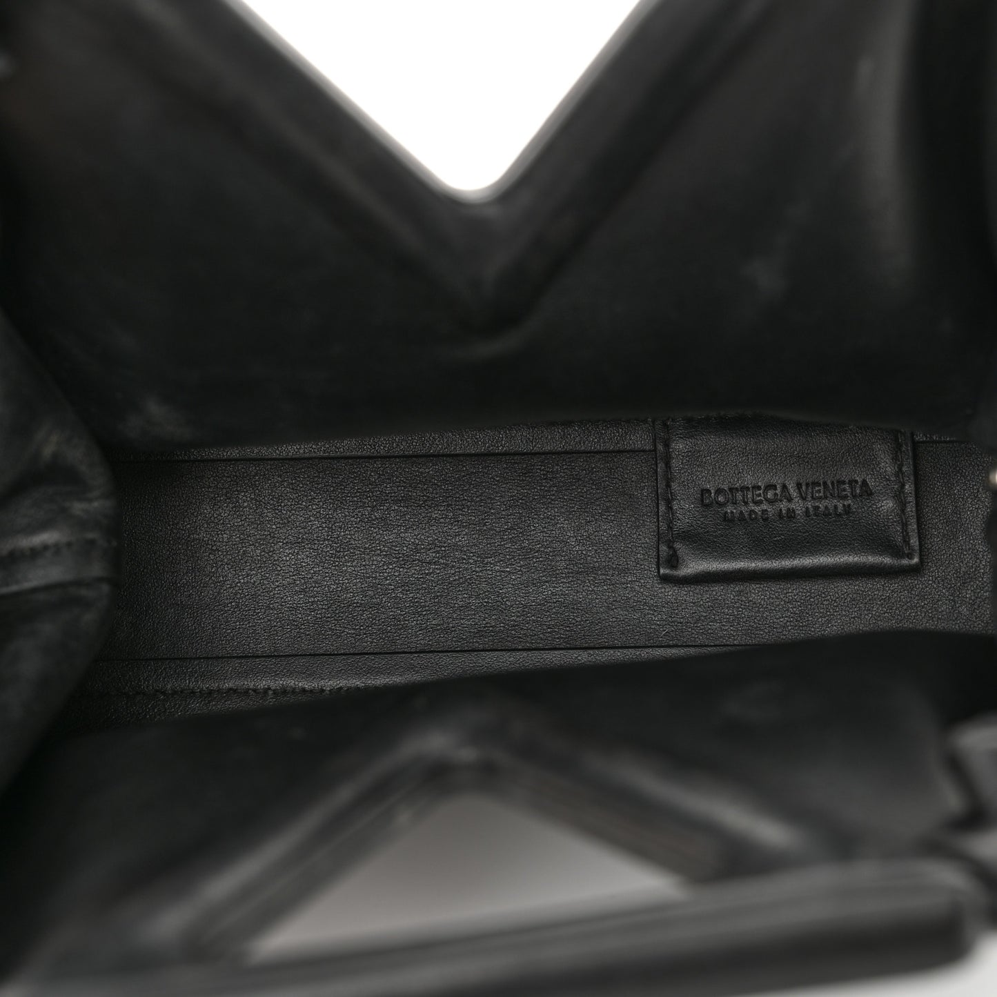 Calfskin Small The Point Triangle Bag Black