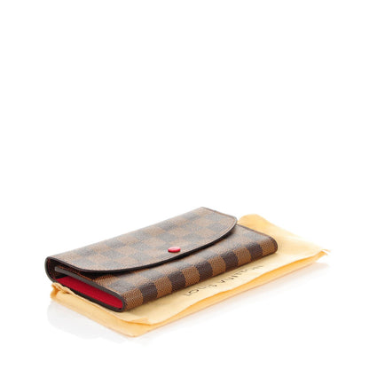 Louis Vuitton Damier Ebene Emilie Wallet Red 4 of 8