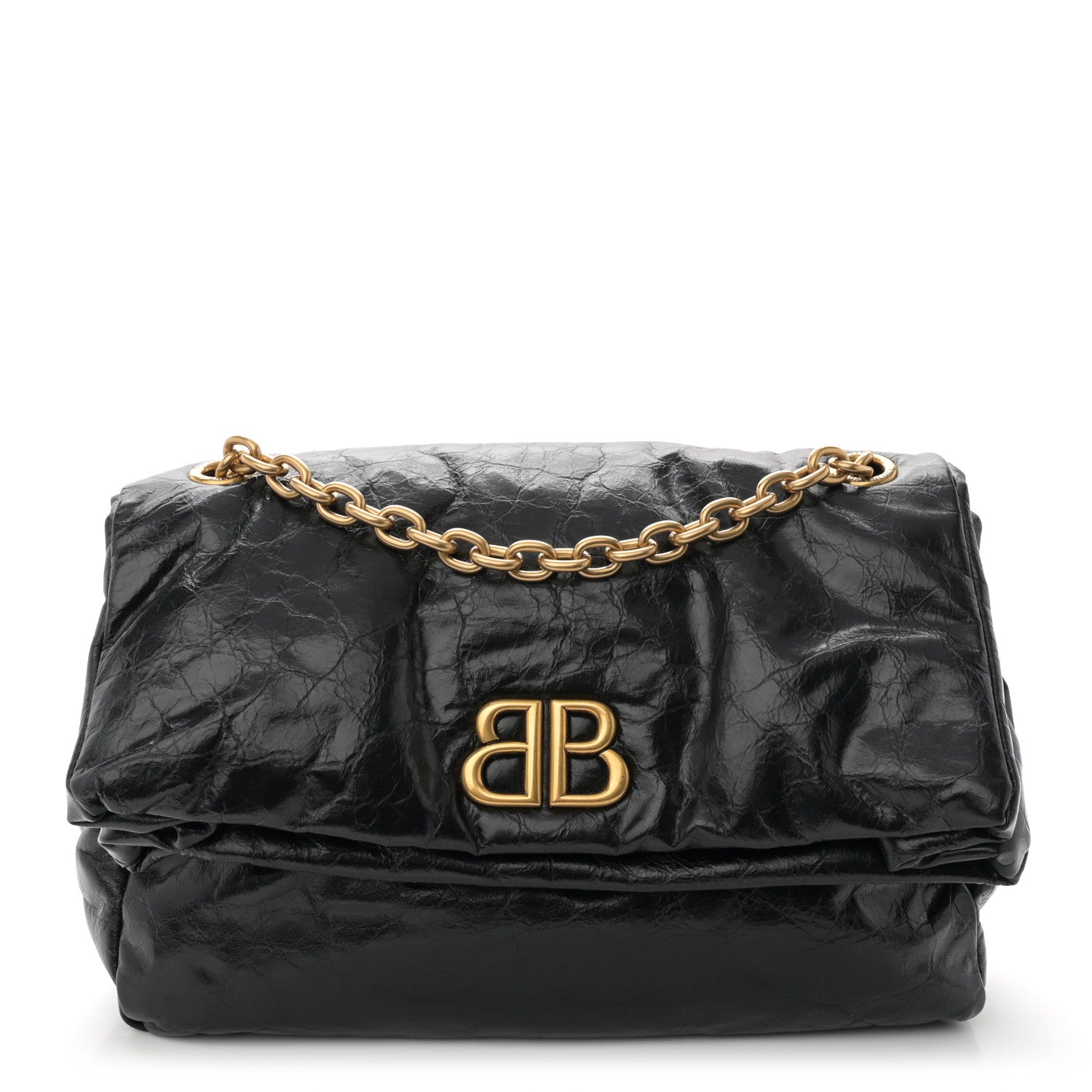 Balenciaga Arena Calfskin Small Monaco Chain Shoulder Bag Black 1 of 10