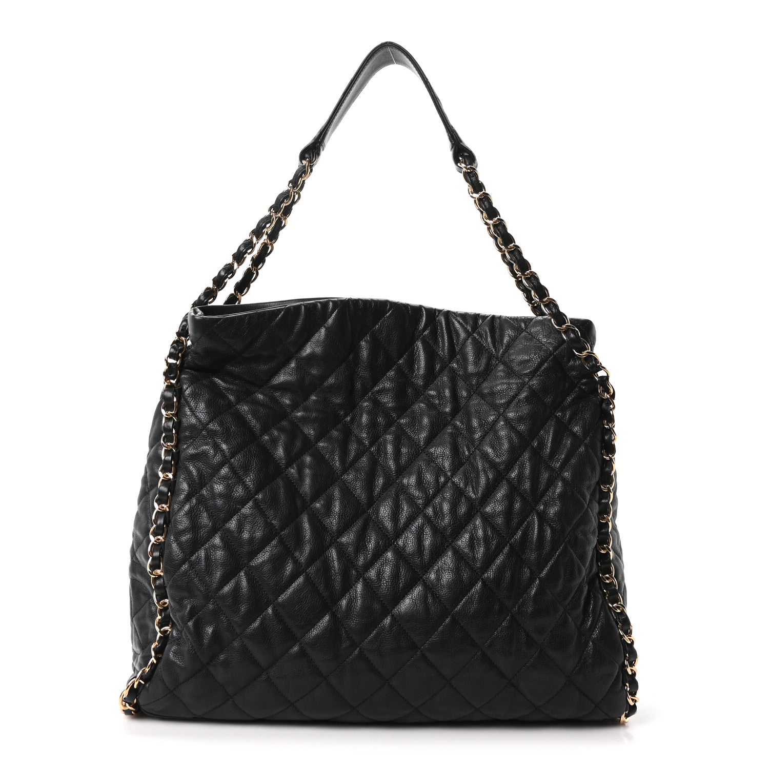 Chanel Calfskin Quilted Medium Chain Me Hobo Black 1 of 10
