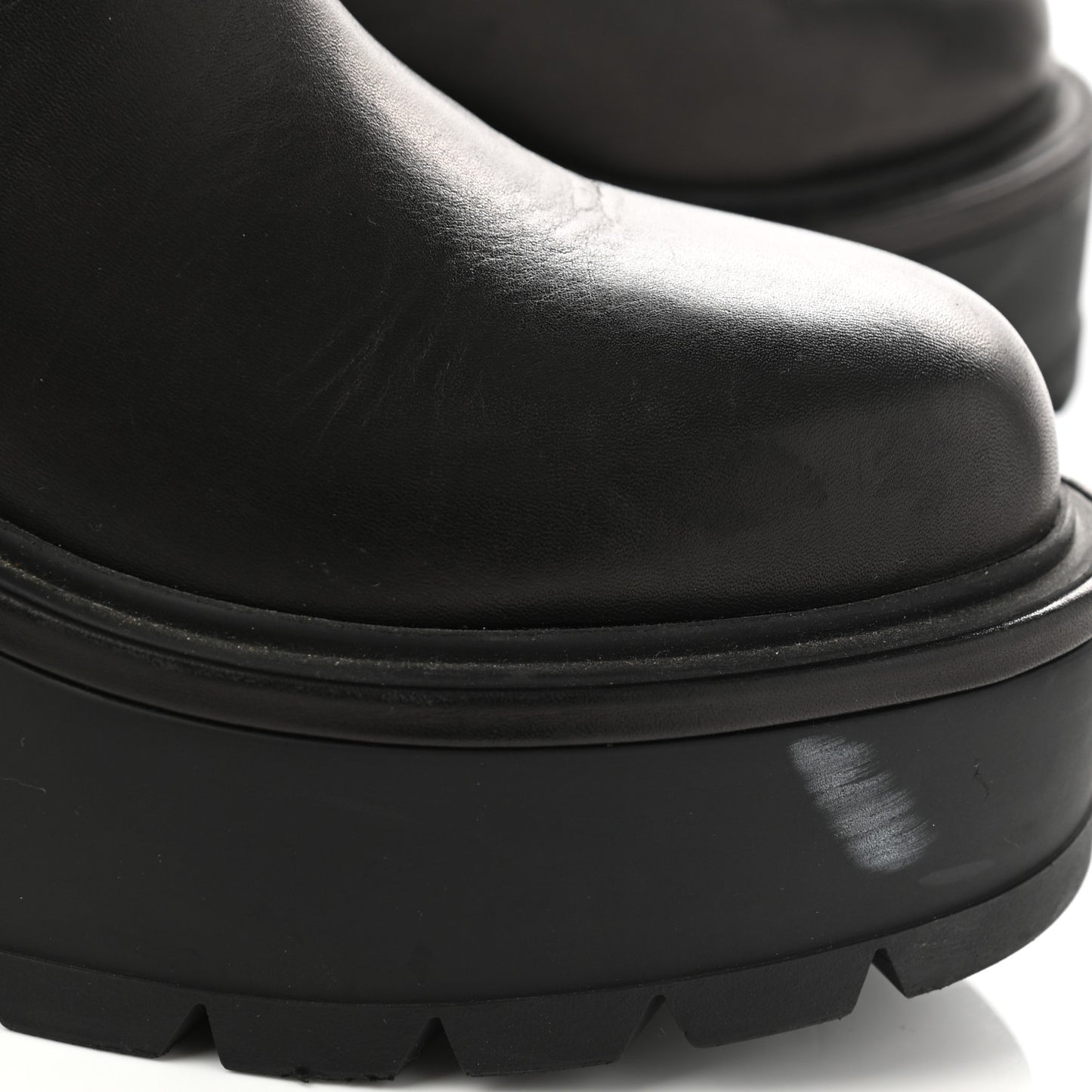 Calfskin VLOGO Uniqueform Chelsea 55/85mm Flatform Ankle Boots 38 Black