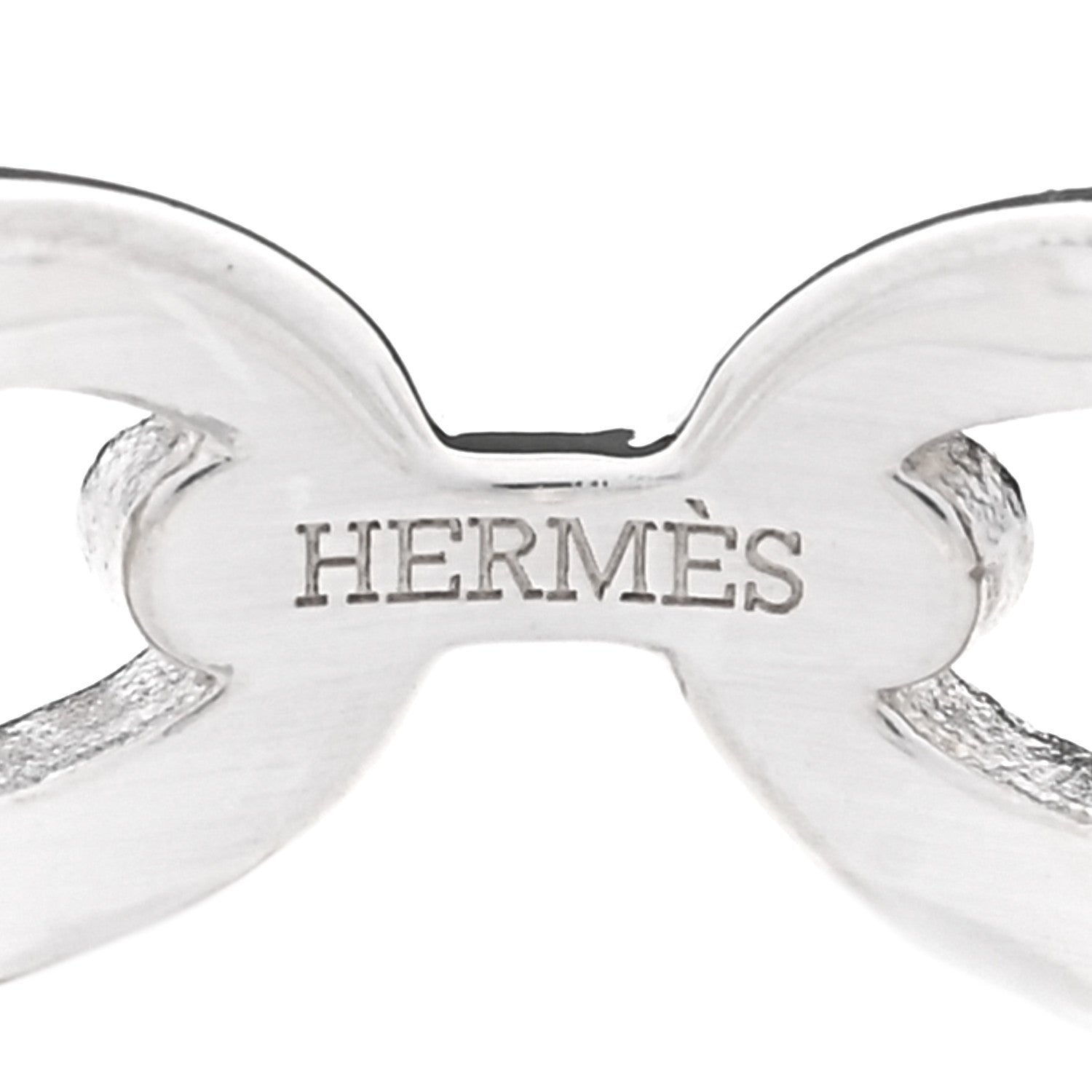 Hermes Sterling Silver PM Chaine d'Ancre Enchainee Band Ring 56 7.75 4 of 9