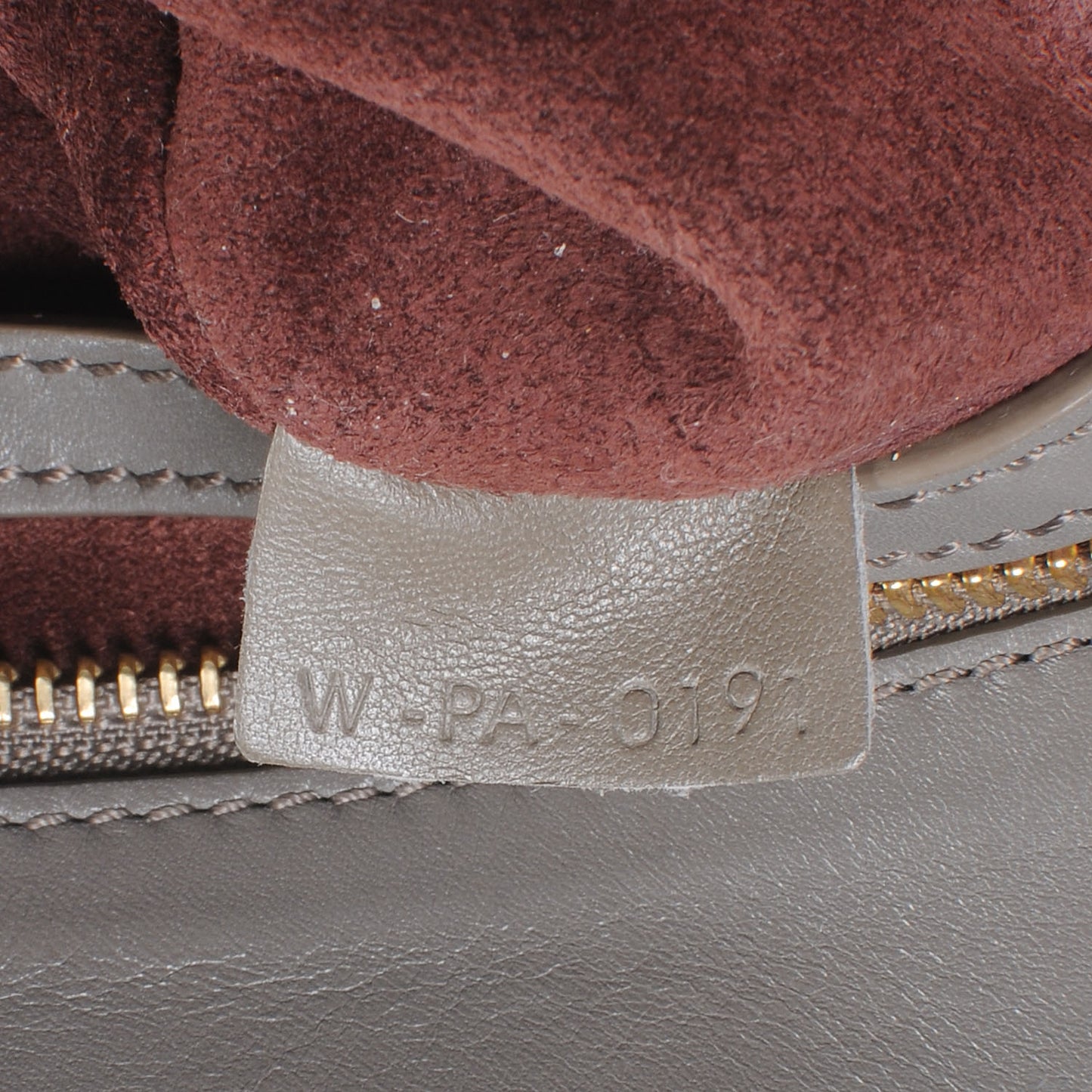 Calfskin Tri-Color Trapeze Burgundy