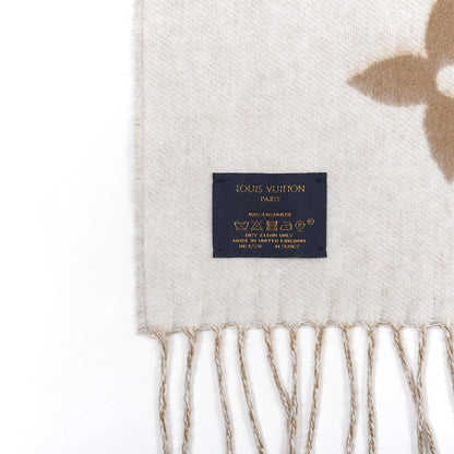 Louis Vuitton Cashmere Monogram Reykjavik Scarf Sand 3 of 3