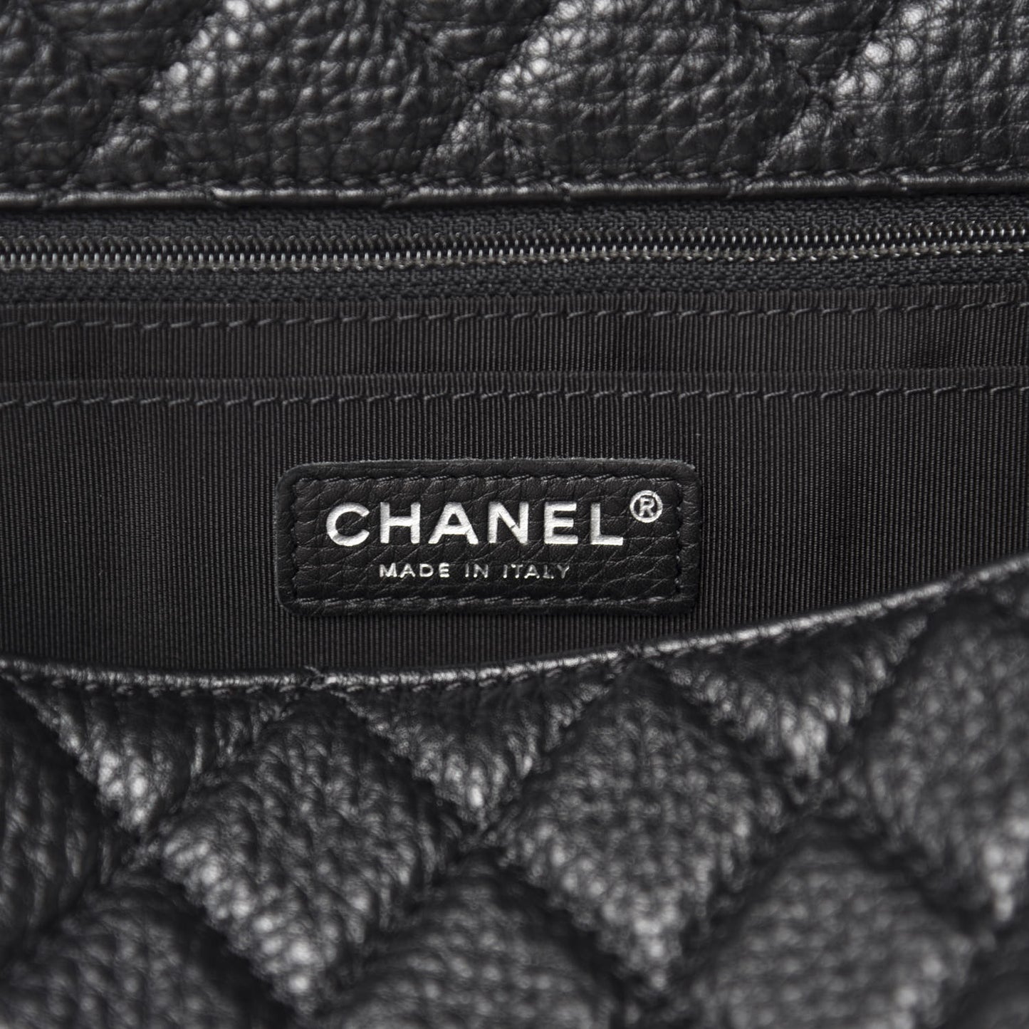 Calfskin Quilted Small XXL Travel Flap Bag Black