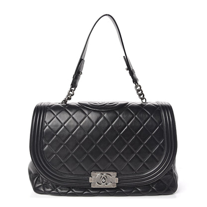 Chanel Lambskin Quilted Large Antik Boy Flap Black 1 of 10
