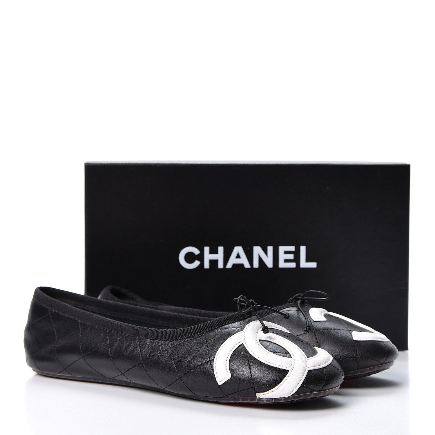 Chanel Lambskin Quilted Cambon Ballerina Flats 42 Black 11 of 11