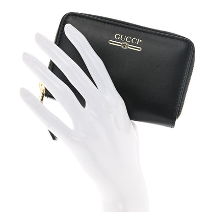 Gucci Plutone Calfskin Logo Zip Around Card Case Black 2 of 6