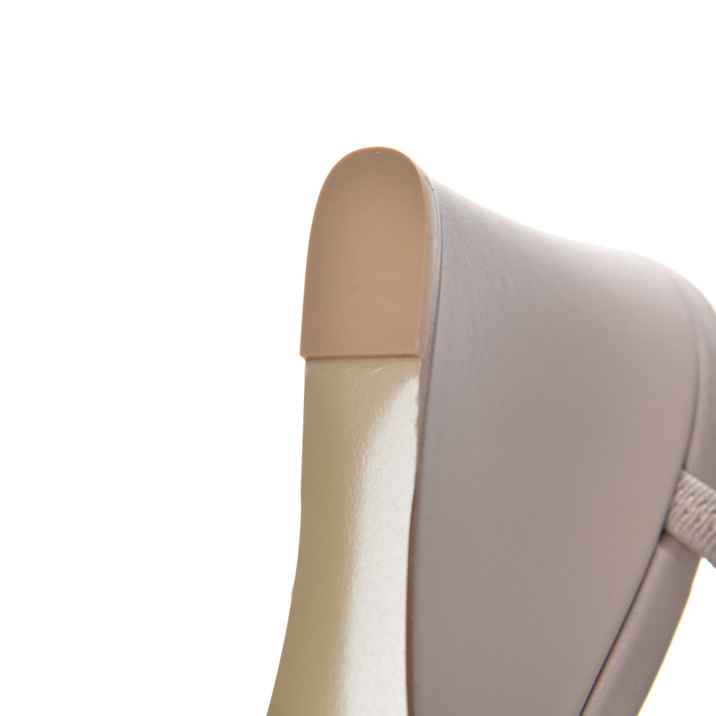 Calfskin Rockstud Wedge Slide Sandals 38.5 Poudre