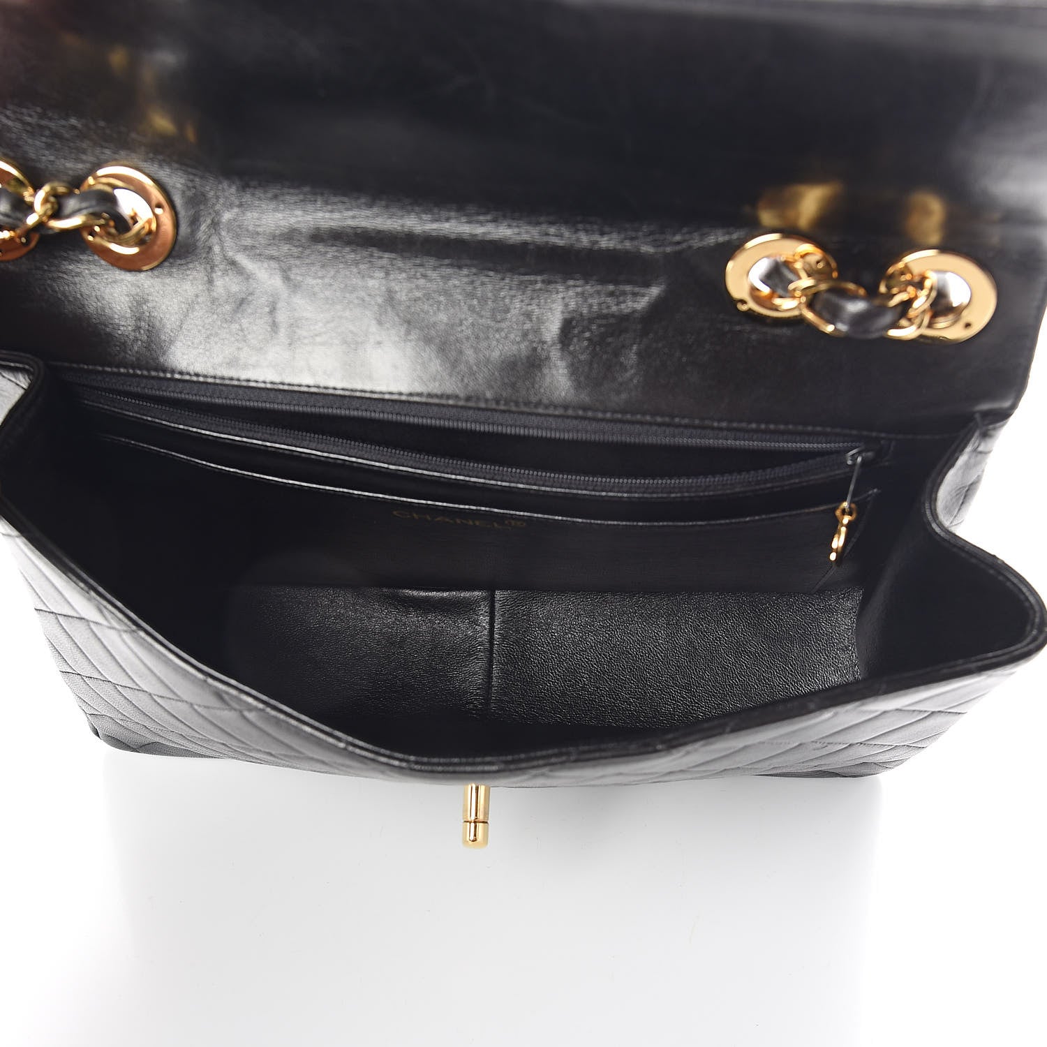 Chanel Lambskin Quilted XL Jumbo Single Flap Black 5 of 11