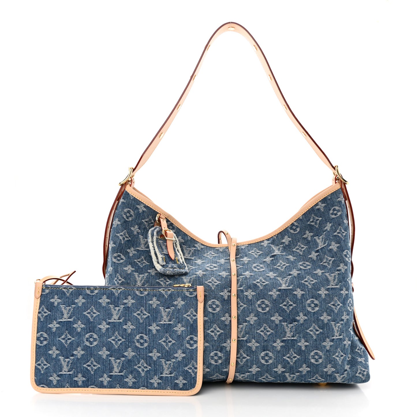 Monogram Denim CarryAll MM Blue