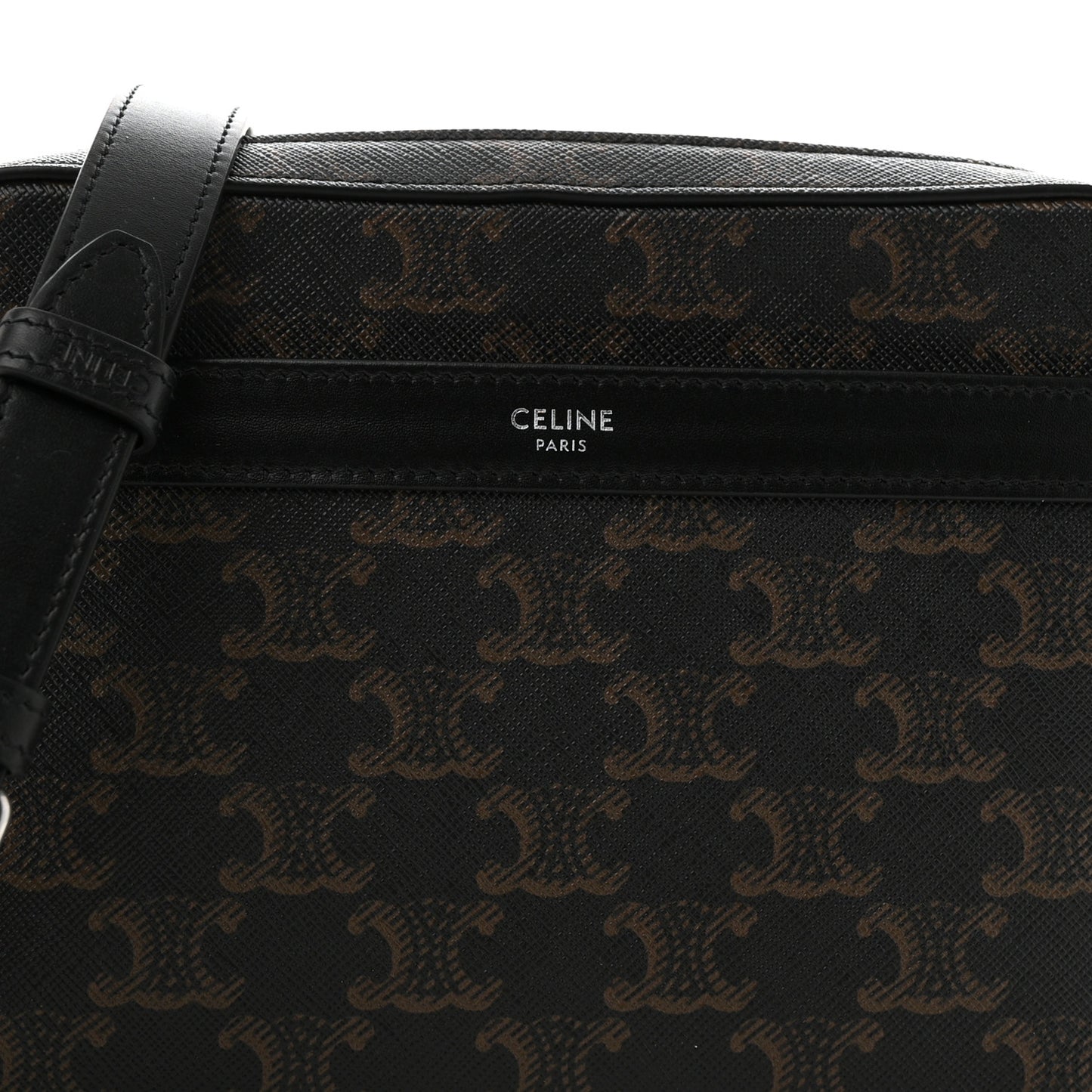Triomphe Canvas Small Messenger Bag Black