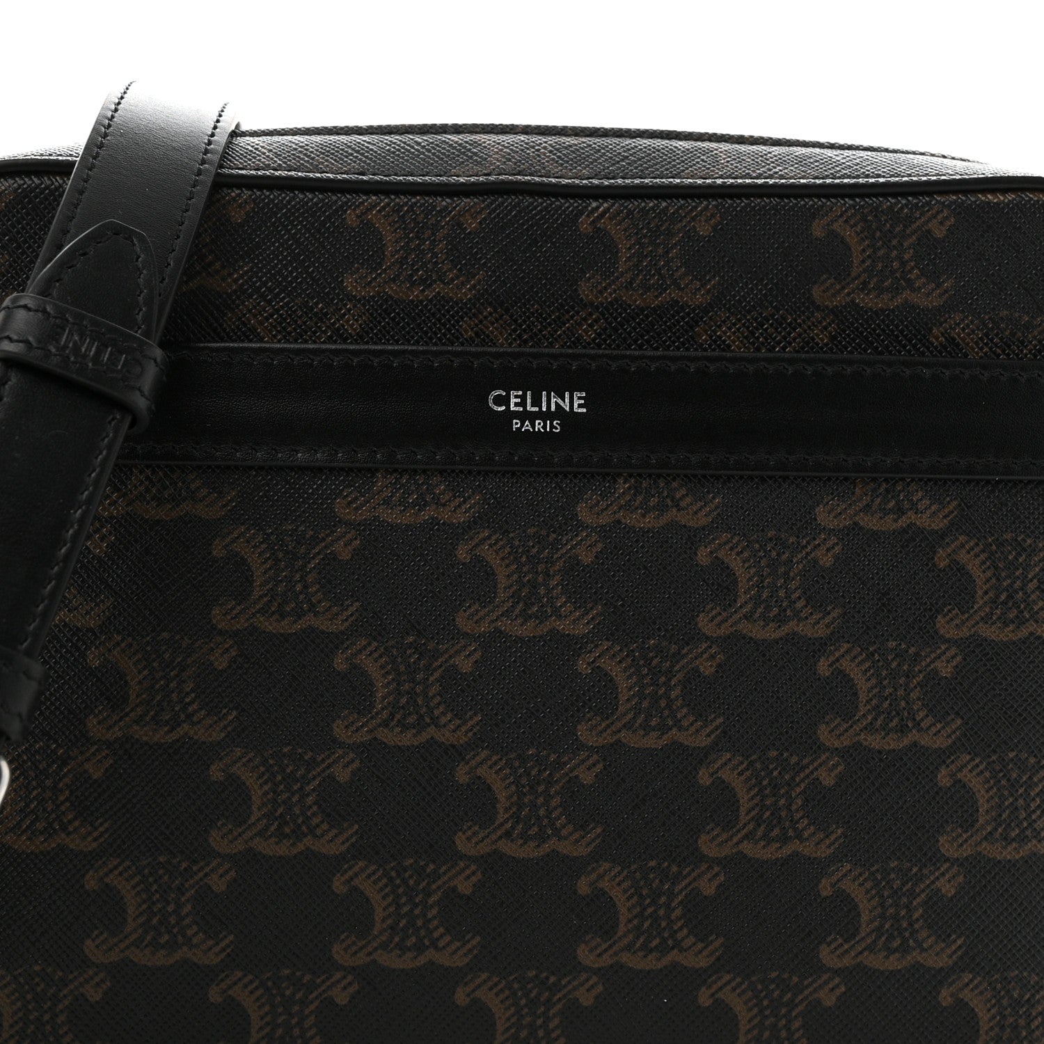 Celine Triomphe Canvas Small Messenger Bag Black 8 of 10