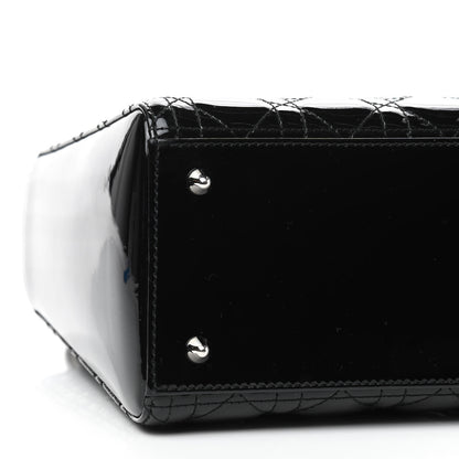 Christian Dior Patent Cannage Medium Lady Dior Black 5 of 9