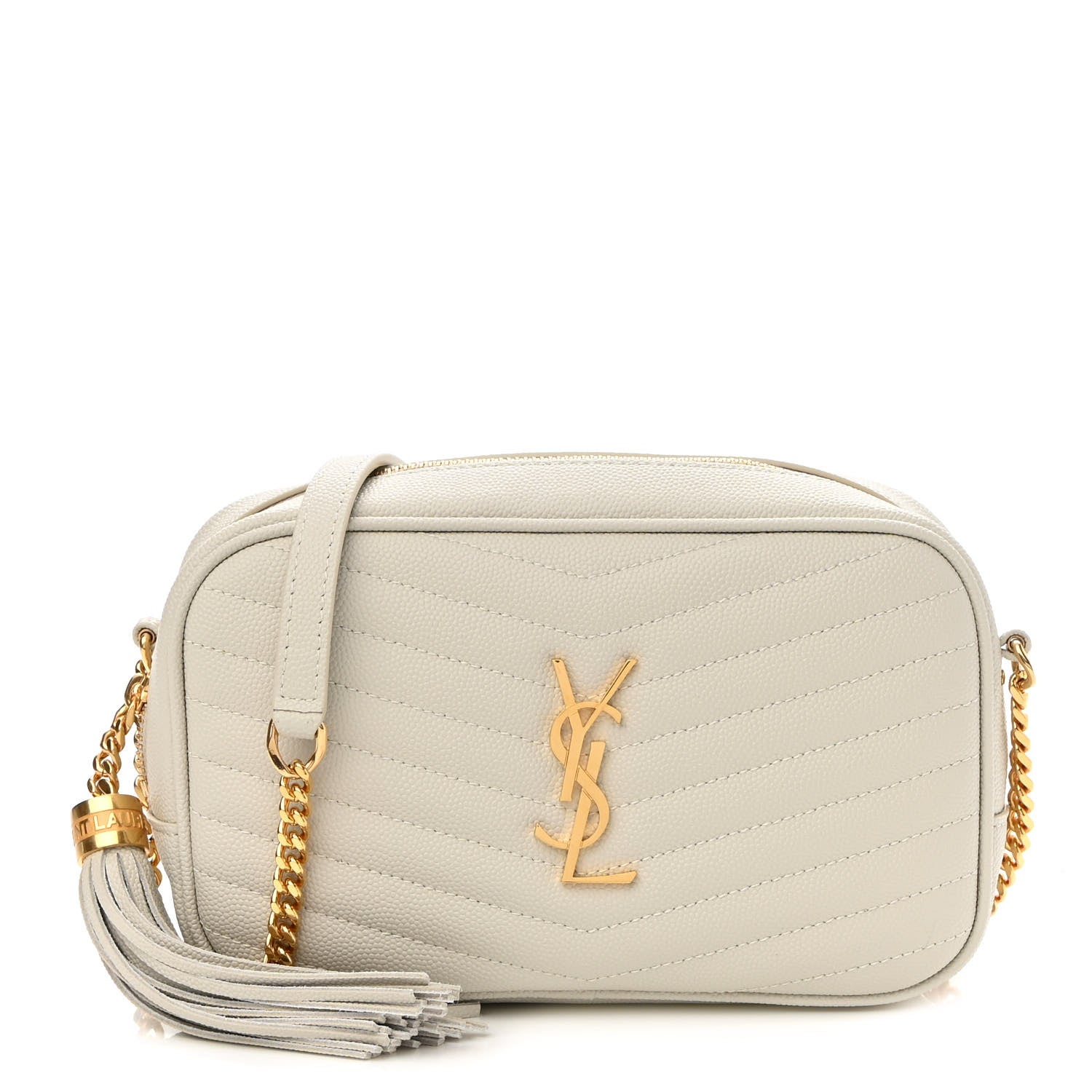 Saint Laurent Grain De Poudre Matelasse Monogram Mini Lou Camera Bag Crema Soft 1 of 9