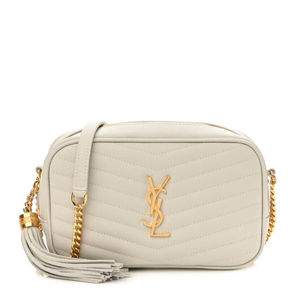 Saint Laurent Grain De Poudre Matelasse Monogram Mini Lou Camera Bag Crema Soft 1 of 9