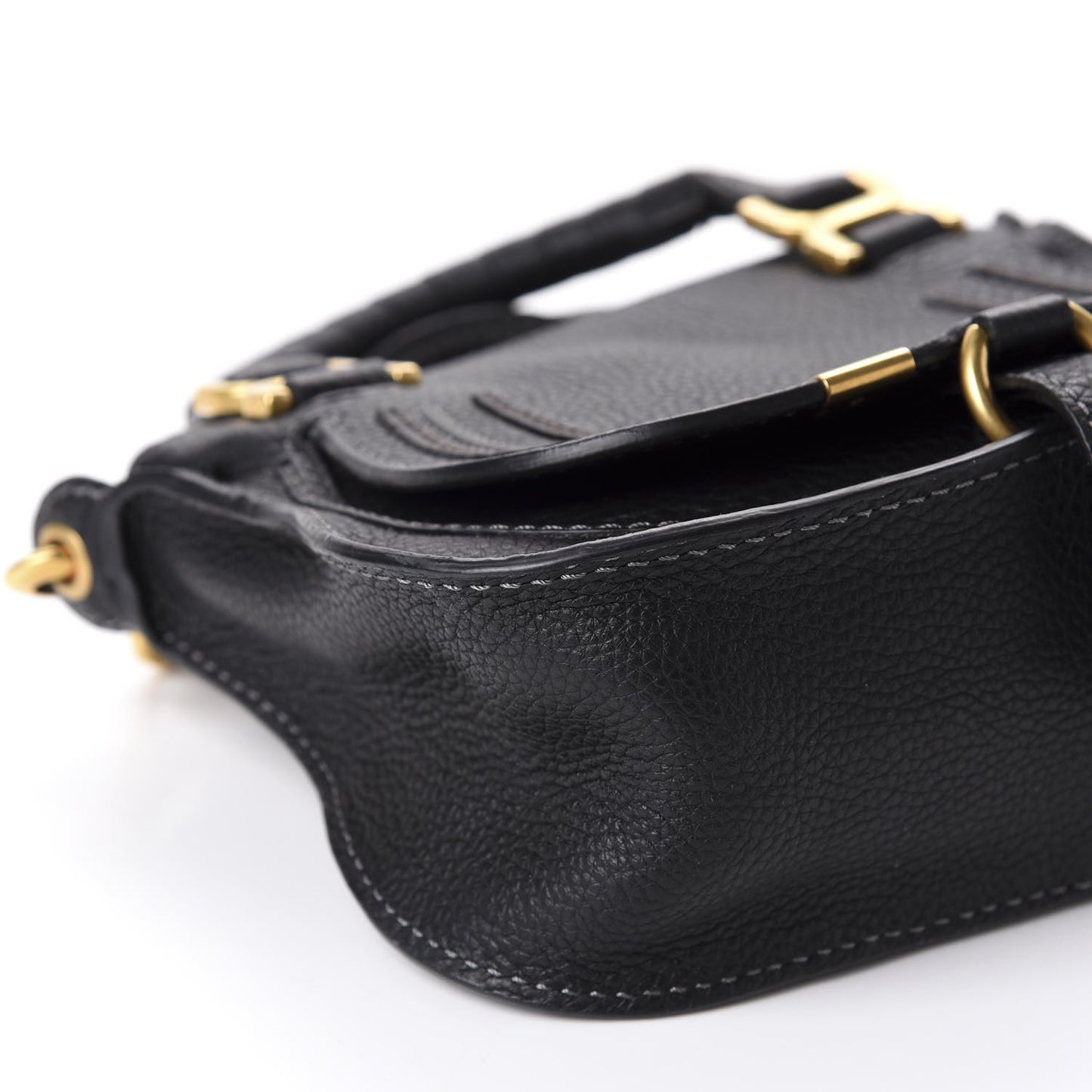 Calfskin Mini Marcie Satchel Black
